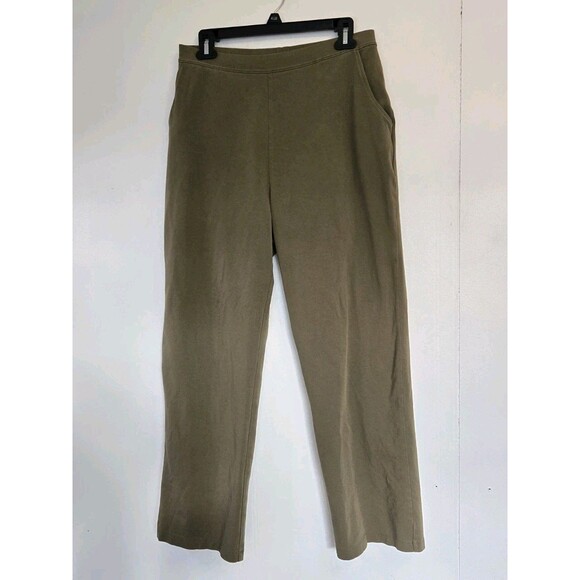L.L. Bean Pants - LL Bean Pants Women M Petite Olive Green Perfect Fit Straight Leg Minimalist